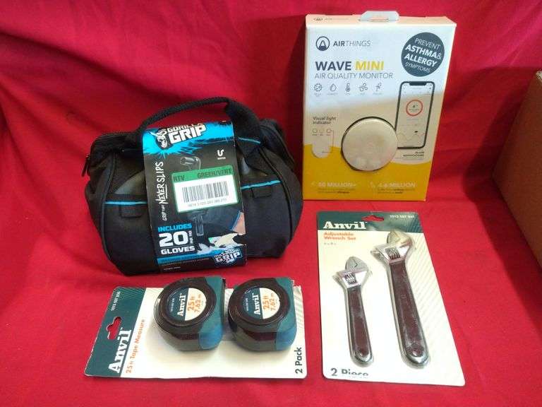 Anvil Monitor Box of Assorted Houses hold good including Airthings Wave Mini Air ...