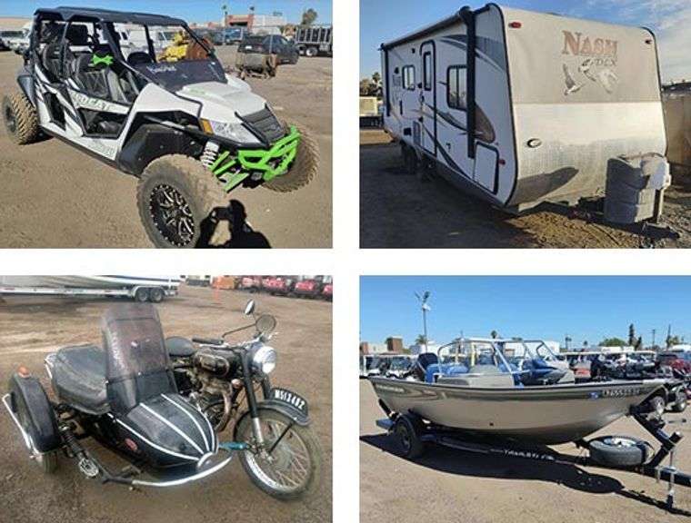 6799 - Phoenix & Tucson Boats, RV's, Motorcycles, & Carts Auction - December 19, 2025