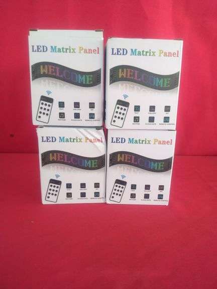 (4PC)LED Matrix Panel Including Remote Control - Sierra Auction ...