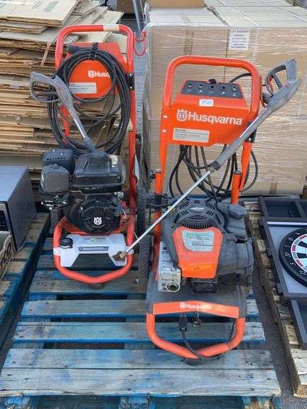 (2) Husqvarna pressure washers. - Sierra Auction Management Inc