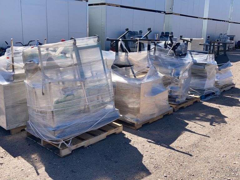 10 pallets assorted metal filing cabinet, metal-based desks, chairs ...
