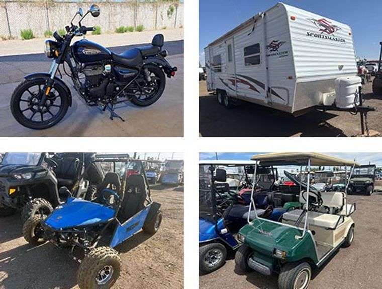 6703 - Phoenix & Tucson Boats, RV's, Motorcycles, & Carts Auction - May 23, 2025