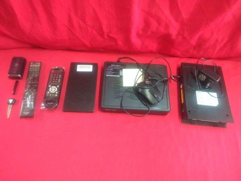 Box with Century Link Model C3000Z, Security System Series BTD2, TV ...