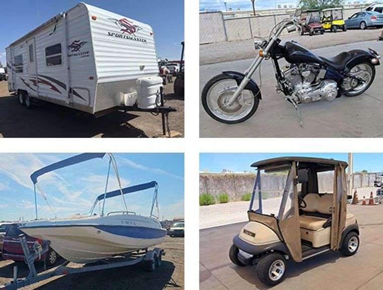 6721 - Phoenix & Tucson Boats, RV's, Motorcycles, & Carts Auction - June 27, 2025