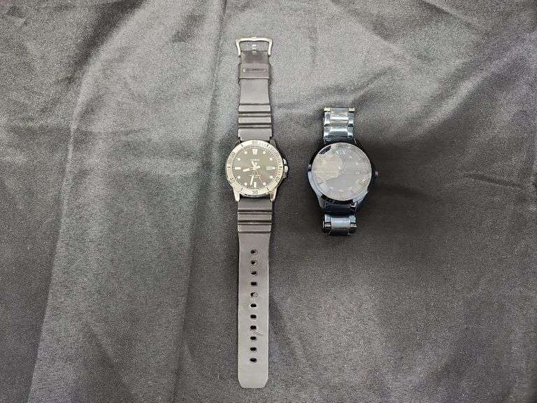 1 (Qty) Casio Analog Watch , 1 (Qty) Armani Exchange Watch (Damaged)