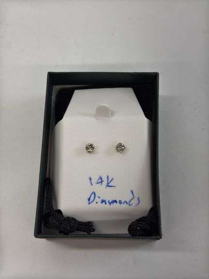 14k Diamond Stud Earrings
