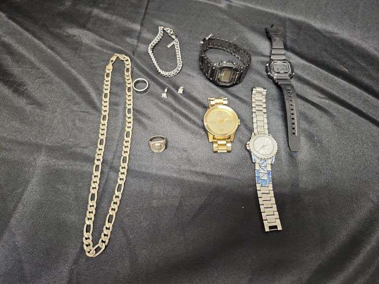 1 (Qty) Bag Of Assorted Costume Jewelry And Watches