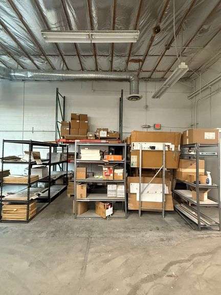 (8) Group of Misc Shelving Racks (Contents Not Included)