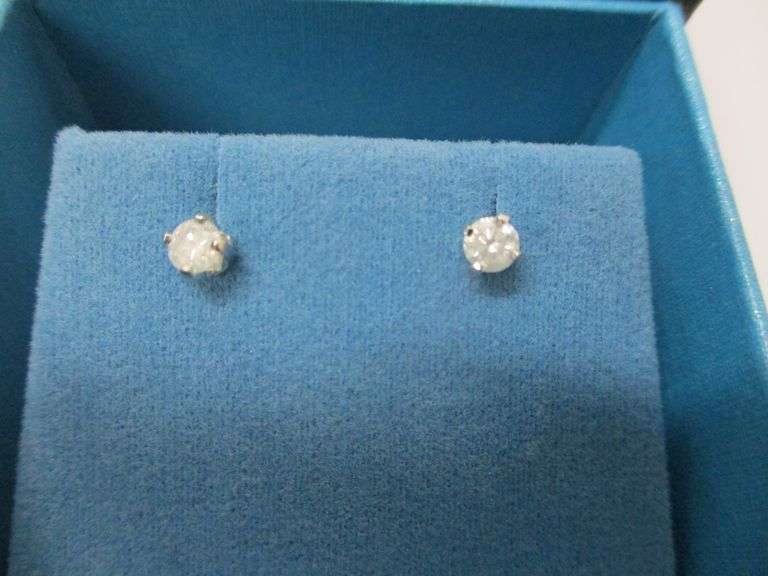 14k WG Diamond Stud Earrings