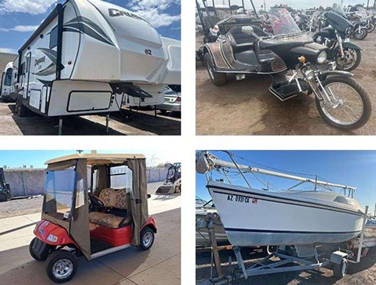 6727 - Phoenix & Tucson Boats, RV's, Motorcycles, & Carts Auction - July 25, 2025