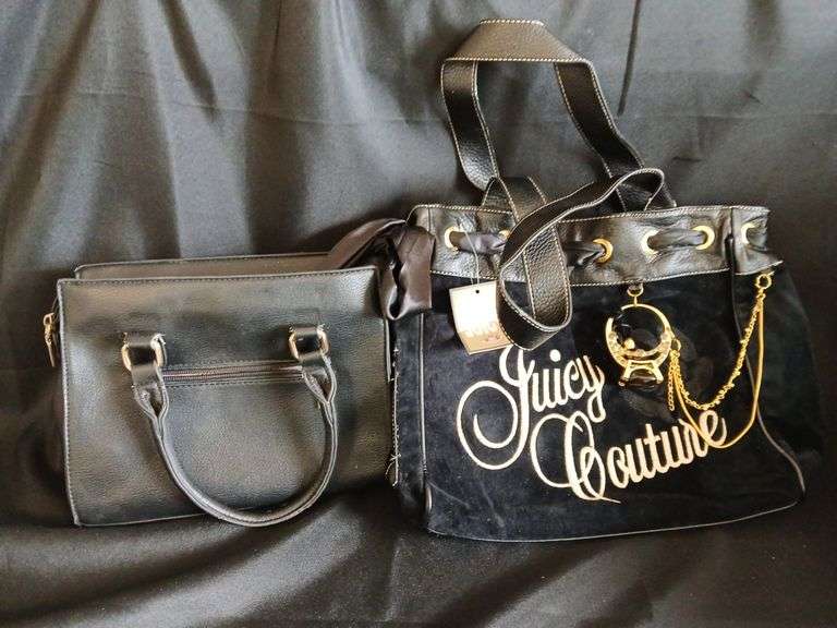 (1 Qty) Juicy Couture Handbag (Unauthenticated), (1 Qty) Designer Handbad - Black (Unauthenticated)