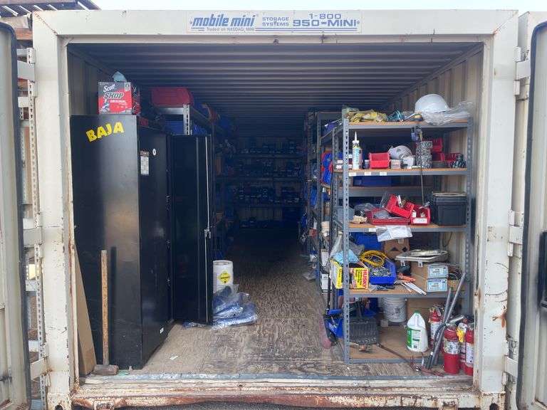 (1 Qty) Contents of Connex: Miscellaneous Paint Supplies, Electrical Supplies, Nuts and Bolts, Elect