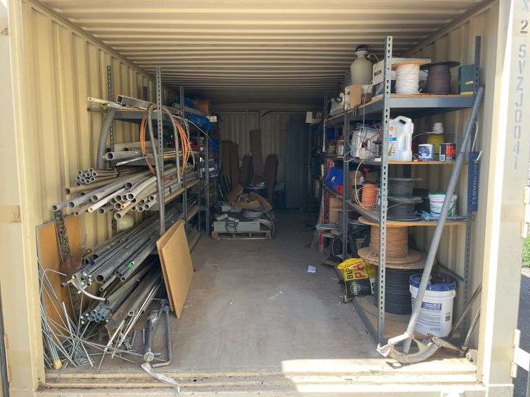 (1 Qty) Connex with Miscellaneous Electrical Power Supplies, Gardening Tools, Automotive Oil, Electr