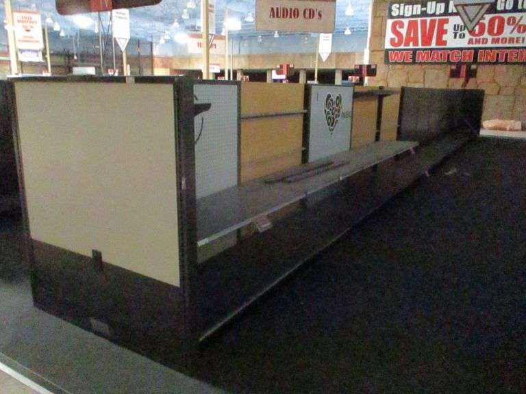 Approx. 45ft Double Sided Gondola Shelving (CUSTOMERS ARE RESPONSIBLE FOR REMOVING)