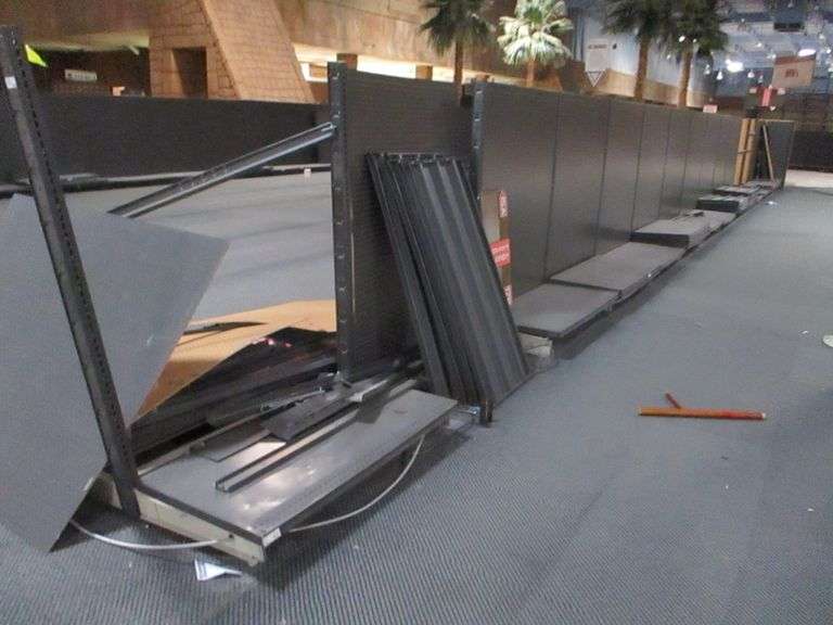 Approx. 50FT Double Sided Gondola Shelving (CUSTOMERS ARE RESPONSIBLE FOR REMOVING)