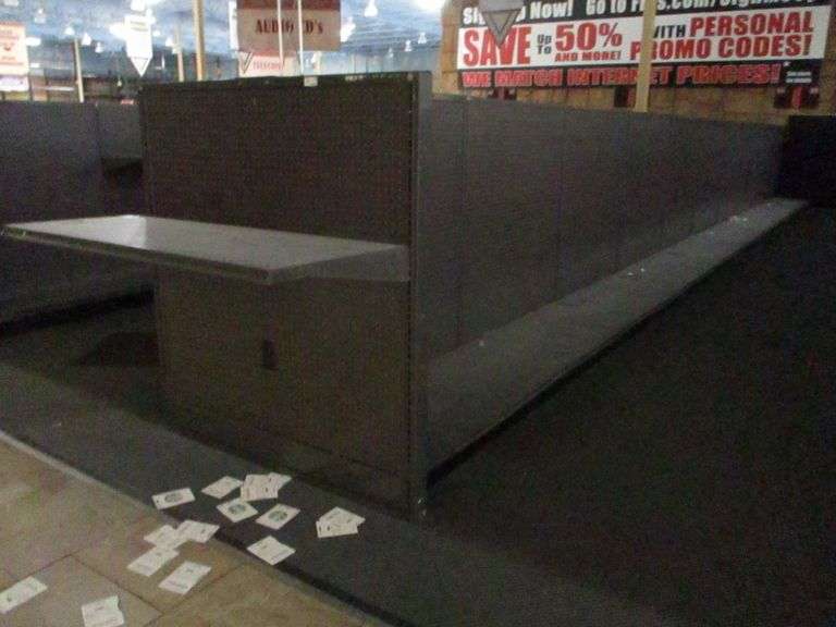 Approx. 45ft Double Sided Gondola Shelving (CUSTOMERS ARE RESPONSIBLE FOR REMOVING)