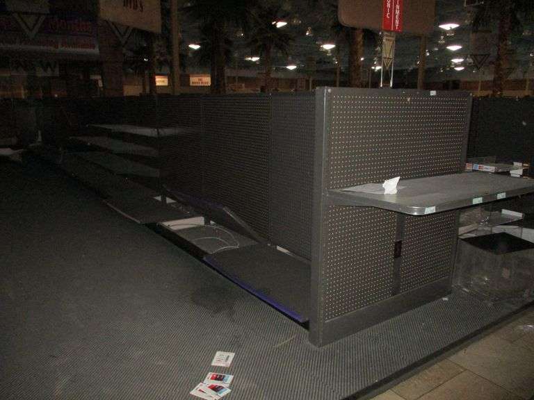 Approx. 45ft Double Sided Gondola Shelving (CUSTOMERS ARE RESPONSIBLE FOR REMOVING)