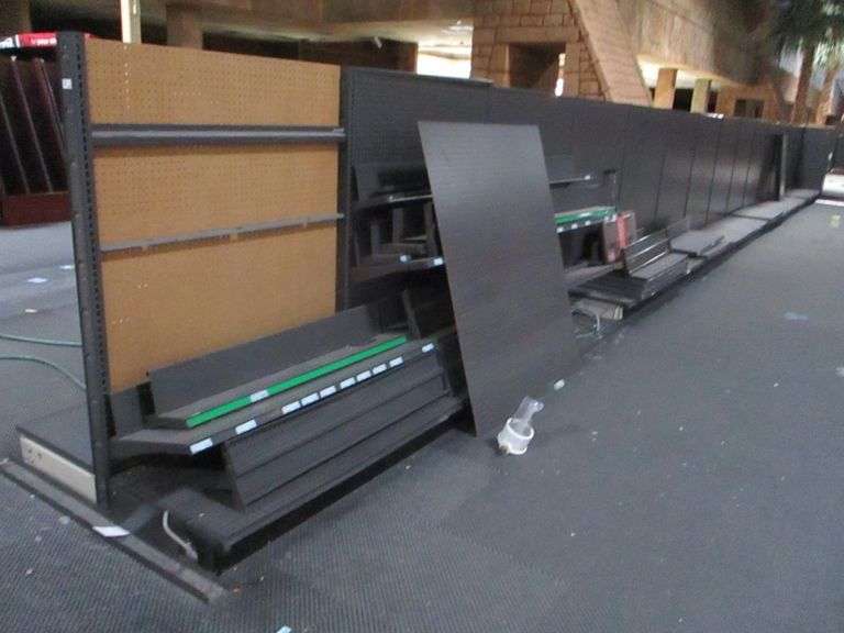 Approx. 50FT Double Sided Gondola Shelving (CUSTOMERS ARE RESPONSIBLE FOR REMOVING)