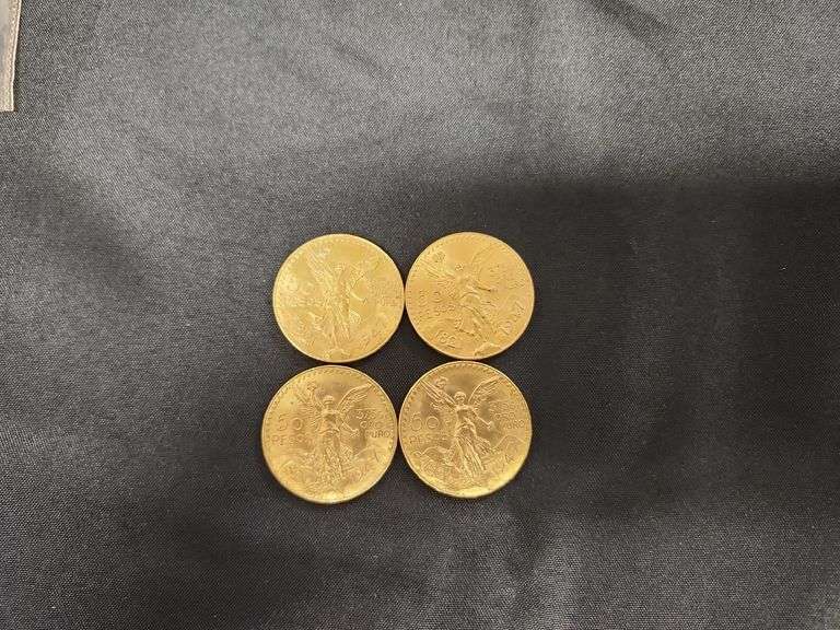4 (Qty) Mexican 50 Pesos Centenario Gold Coins