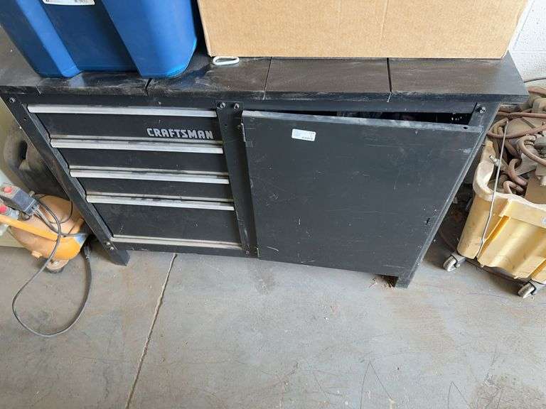 Craftsman 4 Drawer, One Door Tool Cabinet 18” D x 44” L x 33” H With Contents Inside Only Dewalt San