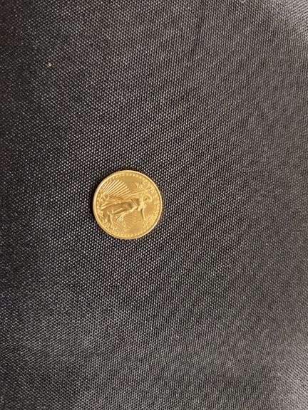 1 (Qty) 2016 American Gold Eagle 5 Dollar Coin 1/10 Oz Fine Gold