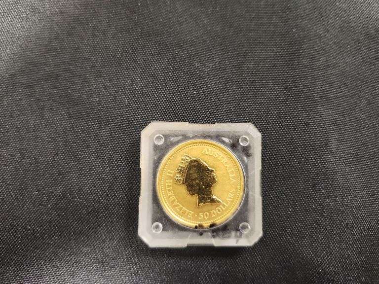 1 (Qty) 1991 Australian Gold Nugget 50 Dollar Coin
