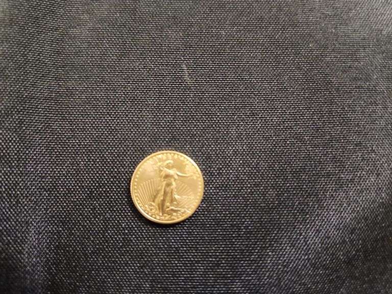 1 (Qty) 2009 American Gold Eagle 5 Dollar Coin 1/10 Oz Fine Gold