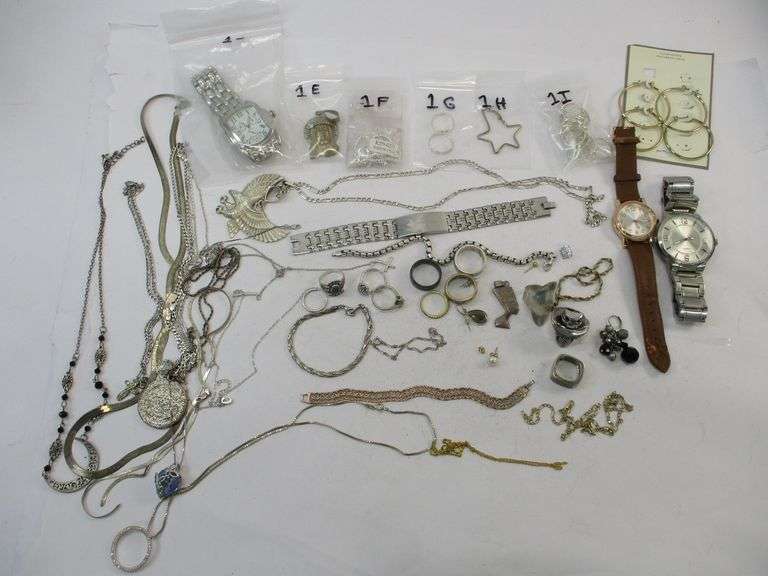 Assorted Costume Jewelry + One 14k Broken Necklace 4.8g and Silver
