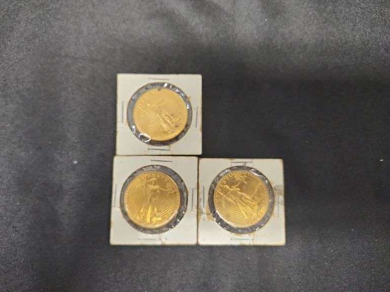 3 (Qty) American Gold Eagle 50 Dollar Coins