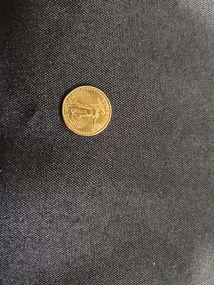1 (Qty) 2016 American Gold Eagle 5 Dollar Coin 1/10 Oz Fine Gold