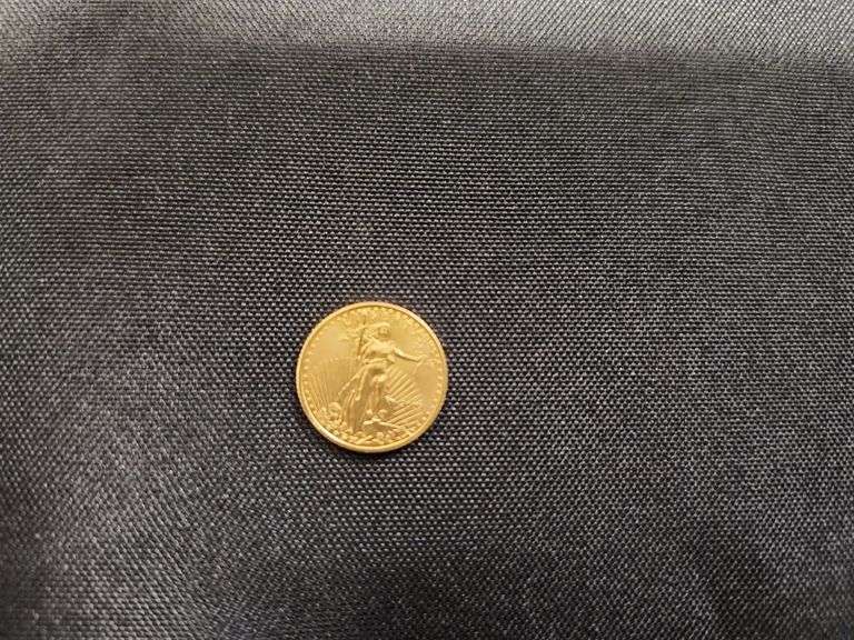 1 (Qty) 2009 American Gold Eagle 5 Dollar Coin 1/10 Oz Fine Gold