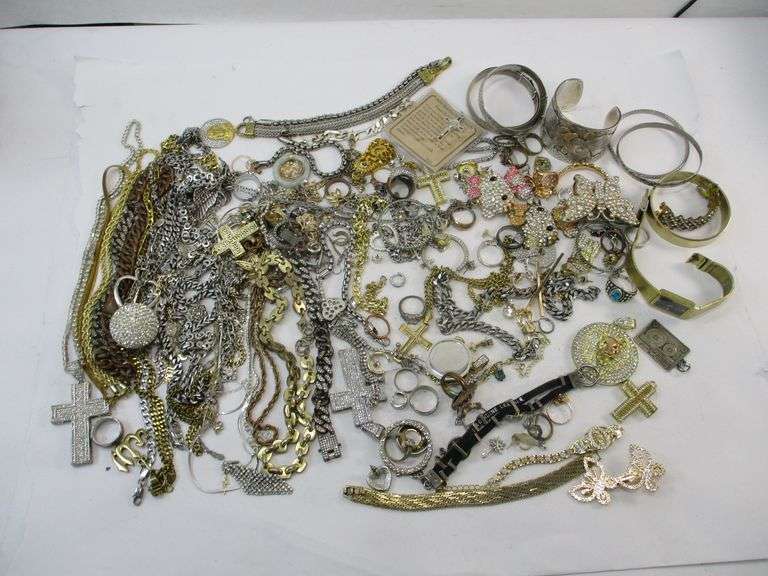 Assorted Costume Jewelry + Some Silver