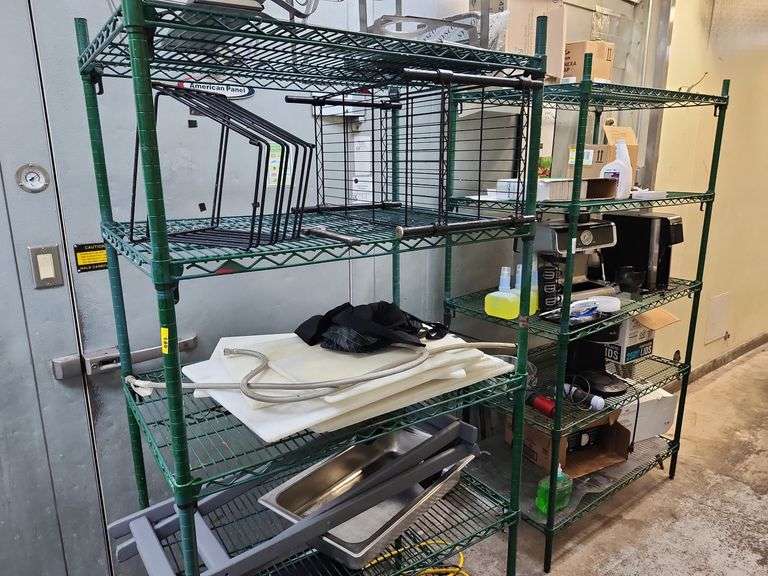 Equipmet Rack 2 (Qty) Industrial Racks With Restaurant Supplies/Equipment - Sierra ...