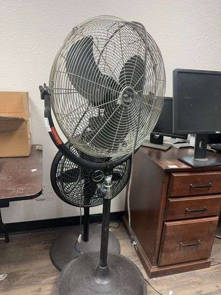 (2) Fans (1) Lasko Floor Fan, & (1) Hampton Bay On Wheels
