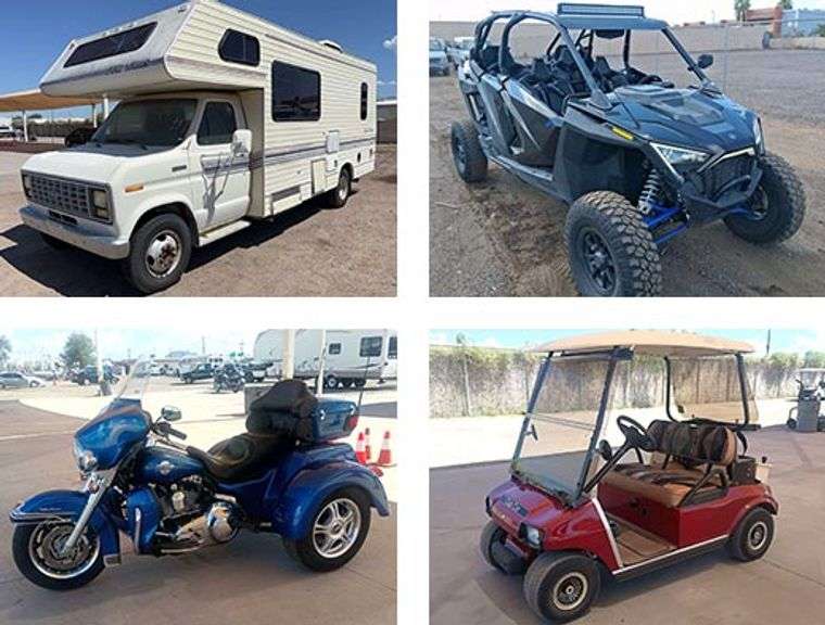6968 - Phoenix & Tucson Boats, RV's, Motorcycles, & Carts Auction - October 9th, 2026