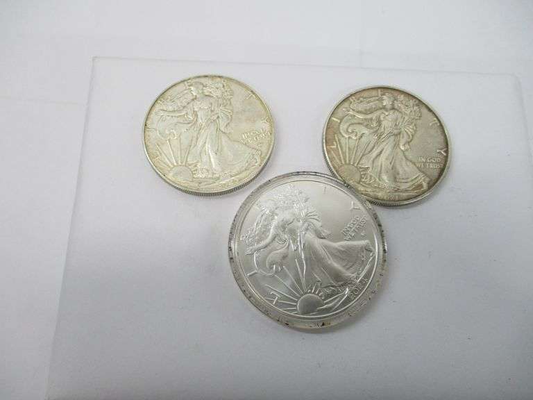 (3pc) 1oz Fine Silver Lady Liberty One Dollar Coins