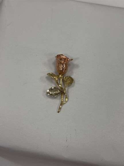 14k Yg/Rg Rose Pendant 3.37g