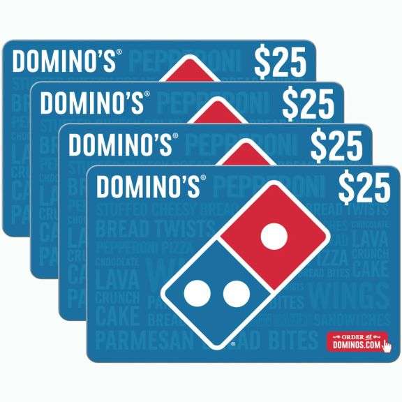 $100 Dominoes Pizza Gift Card Pack