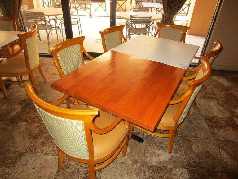 (2) Square Tables With (6) Matching Chairs