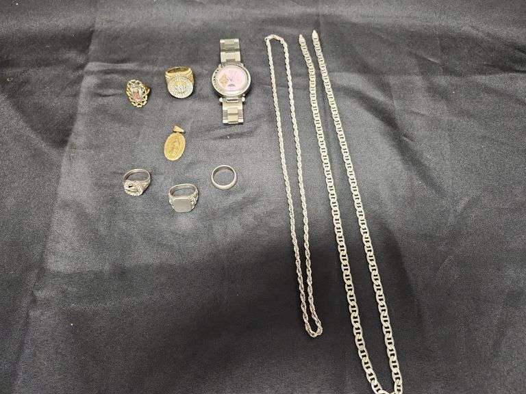 1 (Qty) Bag With 925 Stamped Jewelry And Costume Jewelry