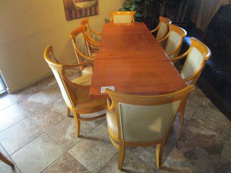 (3) Square Tables With (8) Matching Chairs