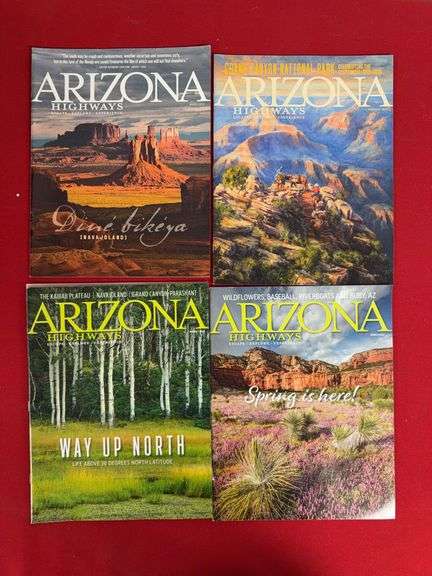 (4 Qty) Arizona Highways Magazines