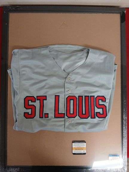 Pujols Autographed Jersey with Frame