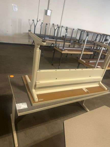 (2) Rectangle Tables with Metal Base