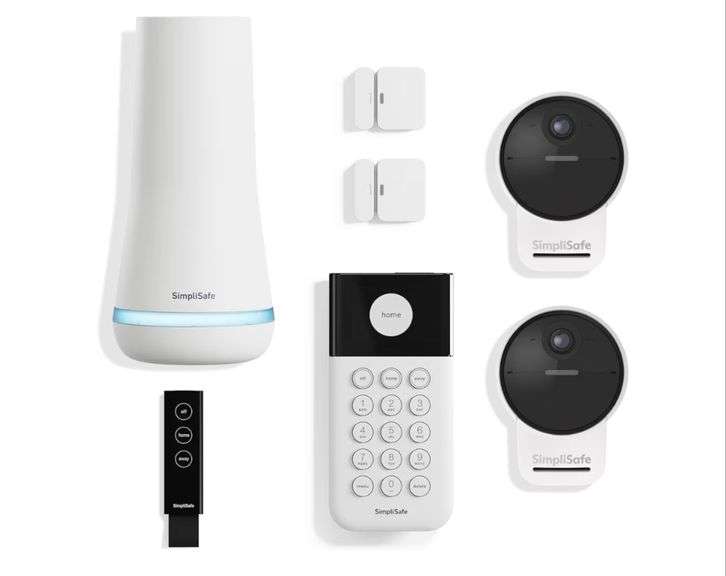 SimpliSafe 7 Piece Wireless Outdoor Camera Home Security System ...