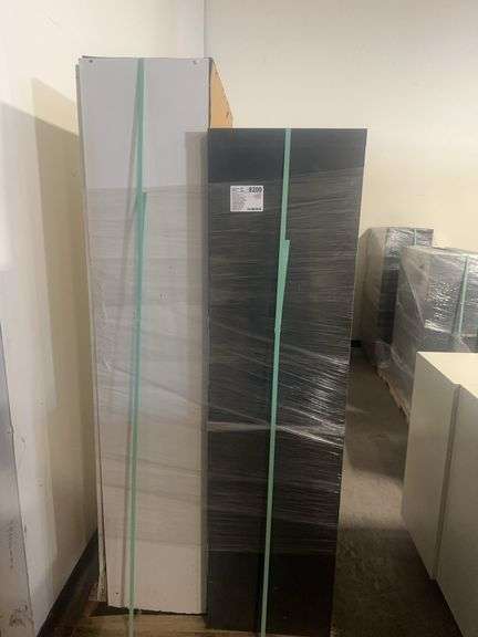 (P) (2) Pallets of Office Furniture Metal & Wood & (2) Metal Filing Cabinets