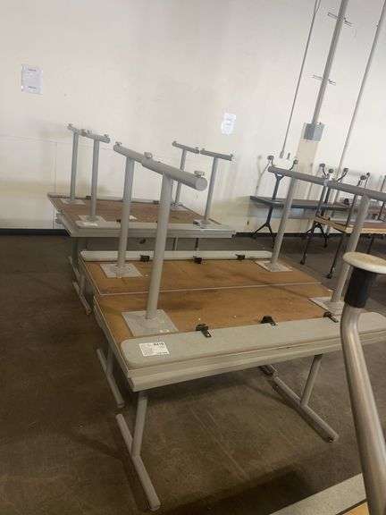 (4) Rectangle Tables with Metal Base