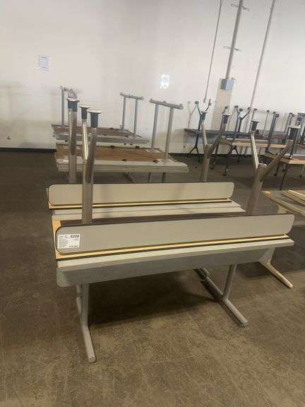 (4) Rectangle Tables with Metal Base