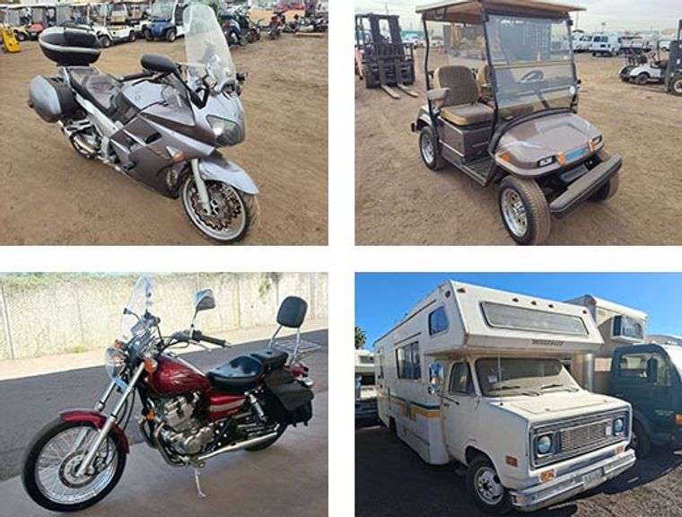 6875 - Phoenix & Tucson Boats, RV's, Motorcycles, & Carts Auction - April 24th, 2026