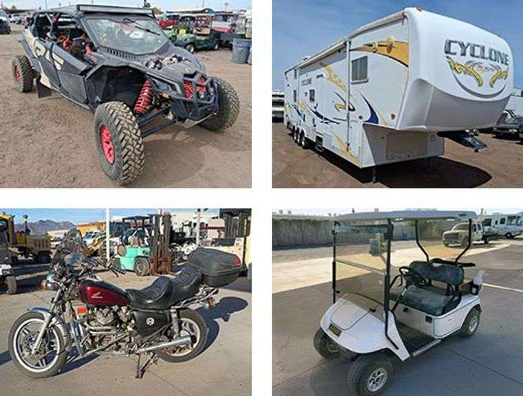 6889 - Phoenix & Tucson Boats, RV's, Motorcycles, & Carts Auction - May 29th, 2026